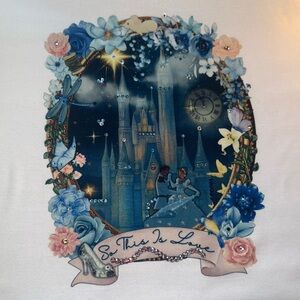 Custom hand embellished Cinderella designed Tee